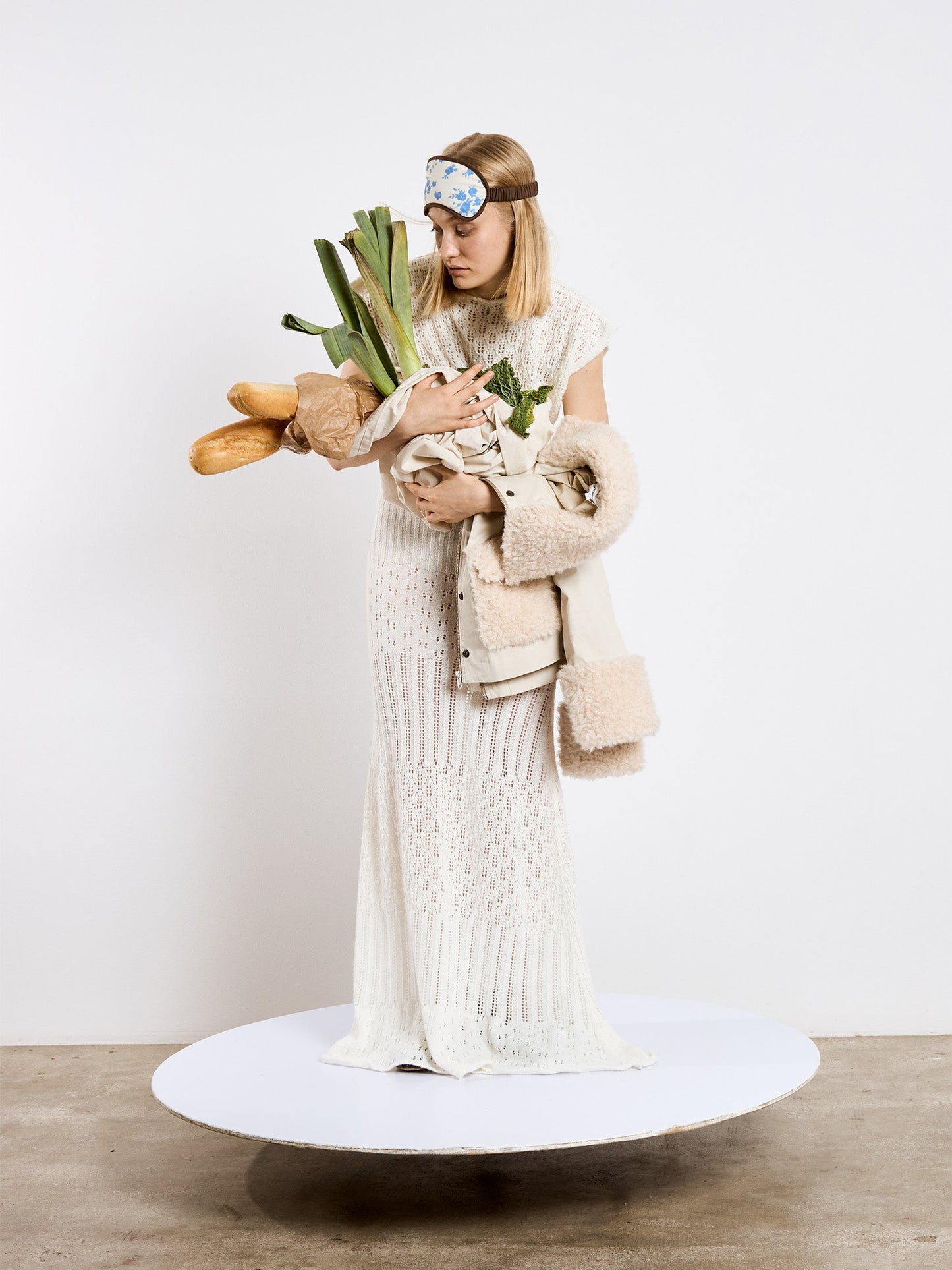 Sappy White Knit Maxi Dress