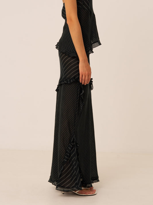 Midnight Blue Striped Ecstasy Skirt