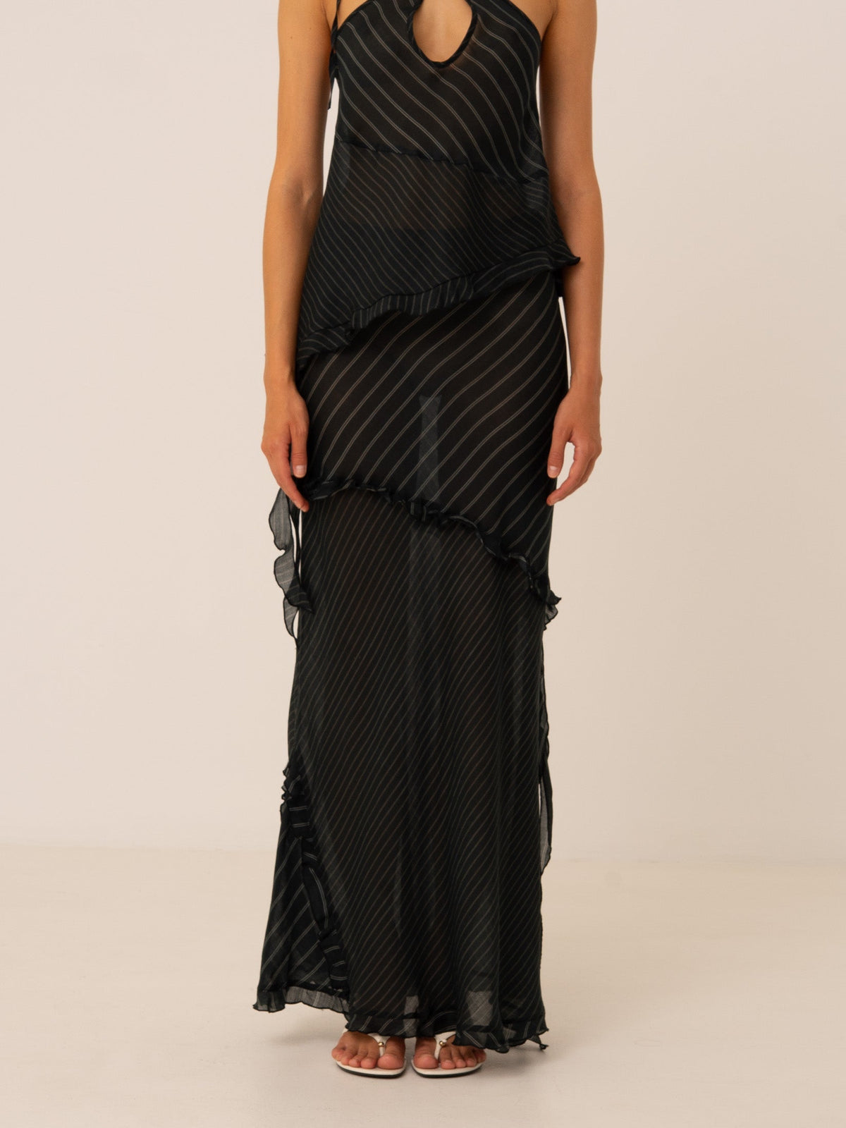 Midnight Blue Striped Ecstasy Skirt