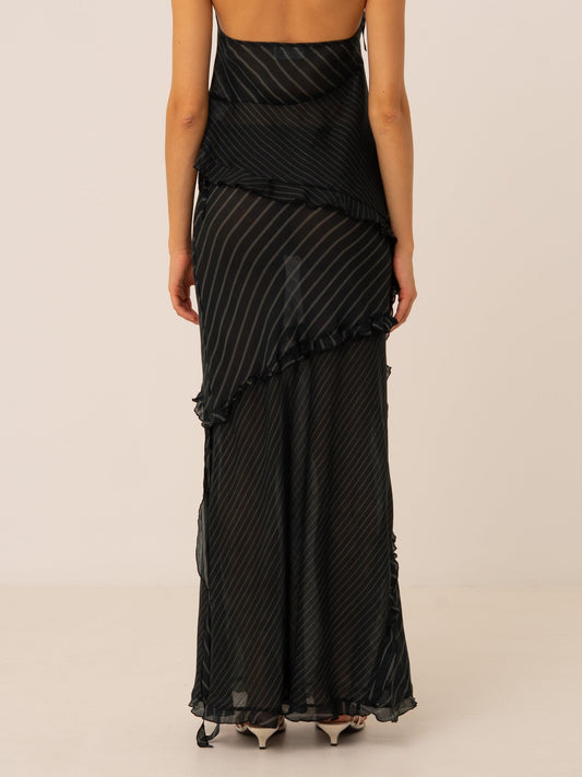 Midnight Blue Striped Ecstasy Skirt