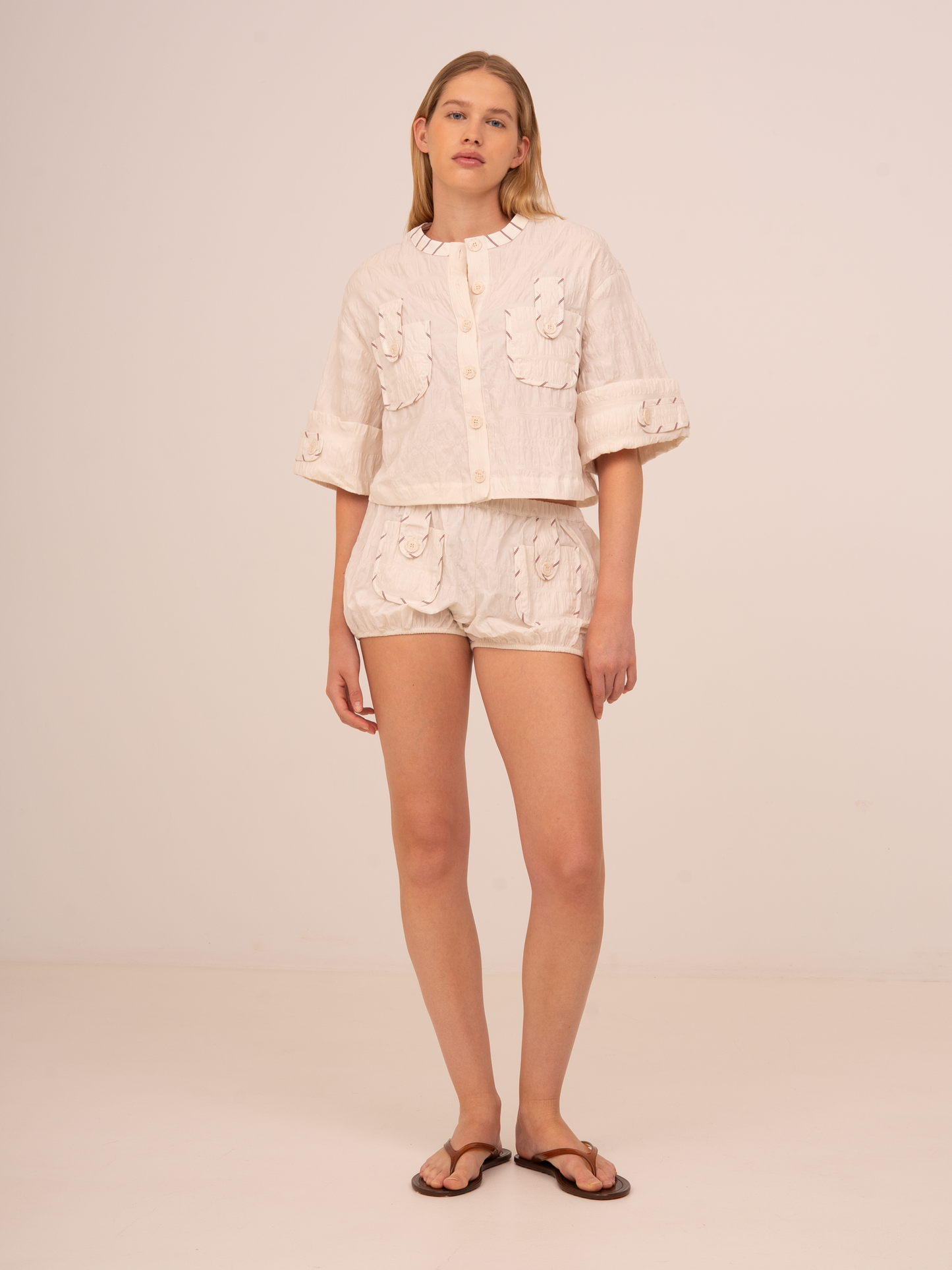 Dune White Cropped Shirt