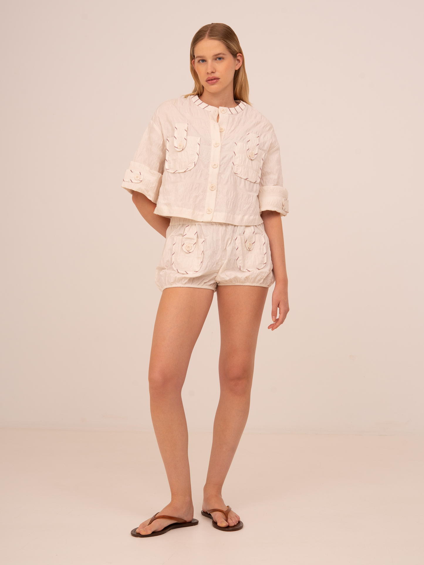 Dune White Cropped Shirt