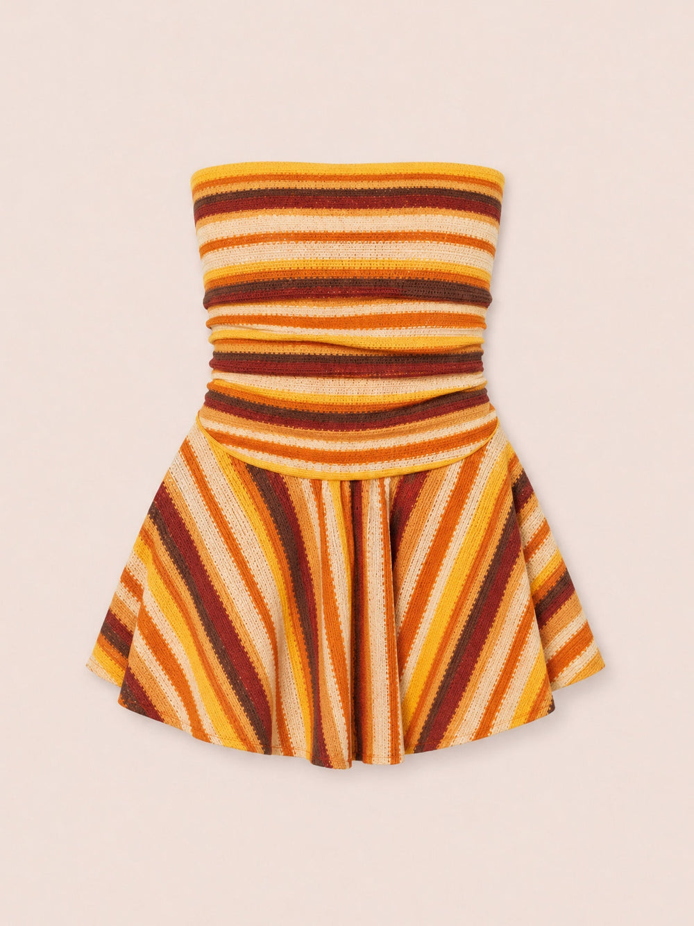 Sunlight Striped Knit Mini Dress