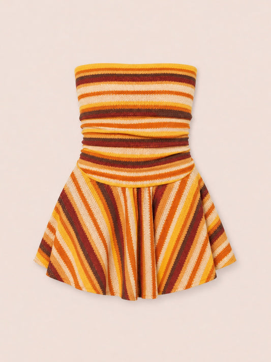 Sunlight Striped Knit Mini Dress