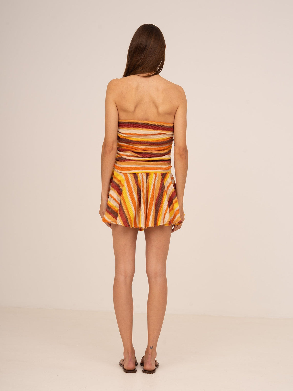 Sunlight Striped Knit Mini Dress