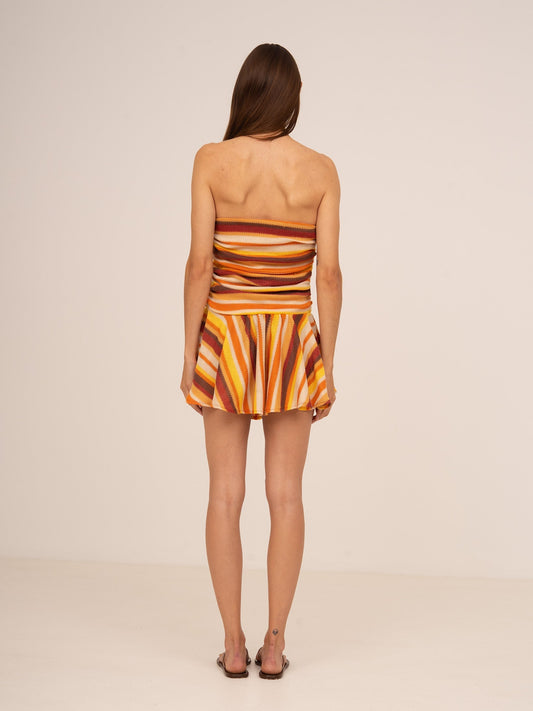 Sunlight Striped Knit Mini Dress