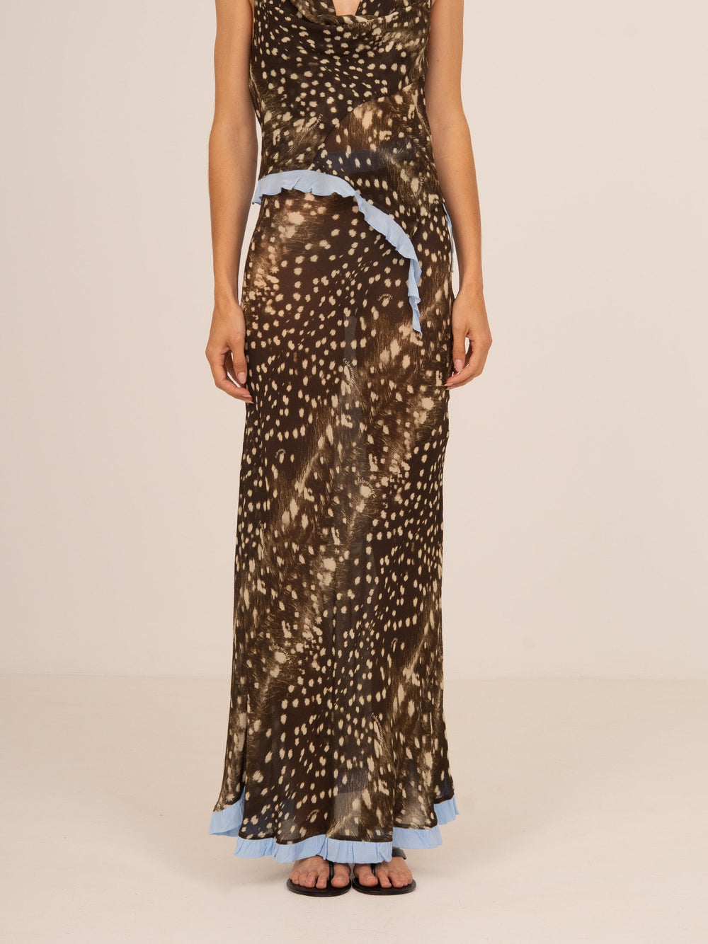 Ice Noir Animal Print Skirt