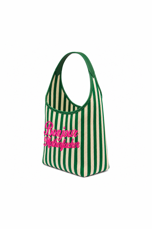 Green Bonjour Motherfucker Tote Bag