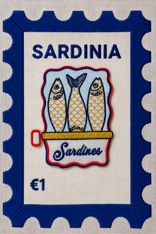 Sardinia Embroidered Stamp Artwork