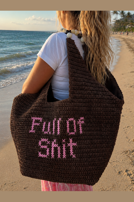 Full Of Shit Oversized Beach Bag