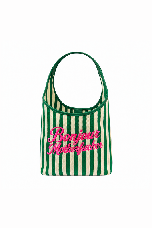 Green Bonjour Motherfucker Tote Bag