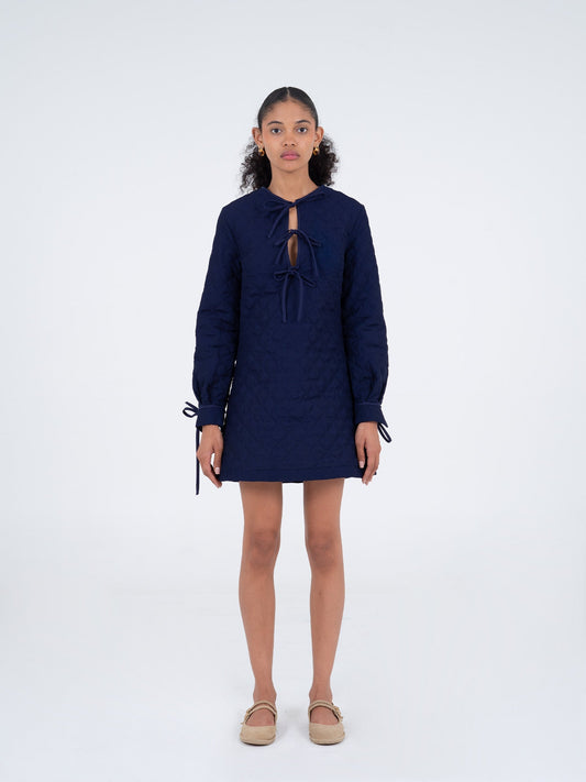 Chelsea Blue Padded Mini Dress vestidos