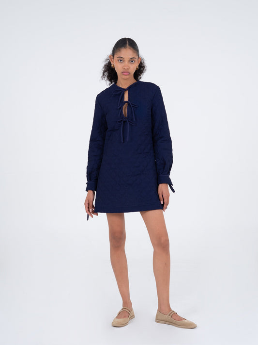 Chelsea Blue Padded Mini Dress vestidos