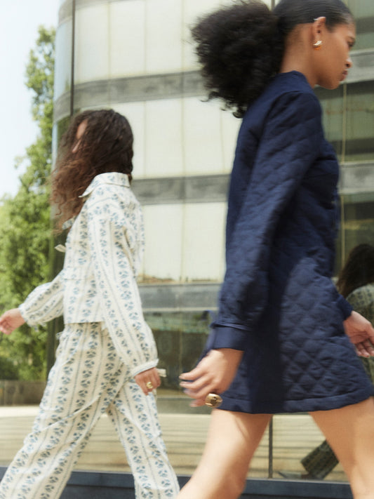 Chelsea Blue Padded Mini Dress vestidos