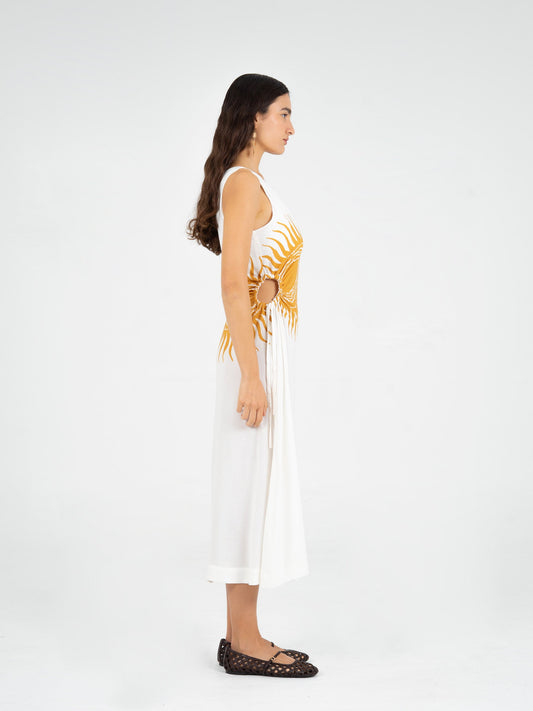 Clara Sun-Printed One-Shoulder Dress vestidos