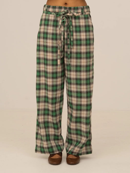 Clover Green Plaid Pants