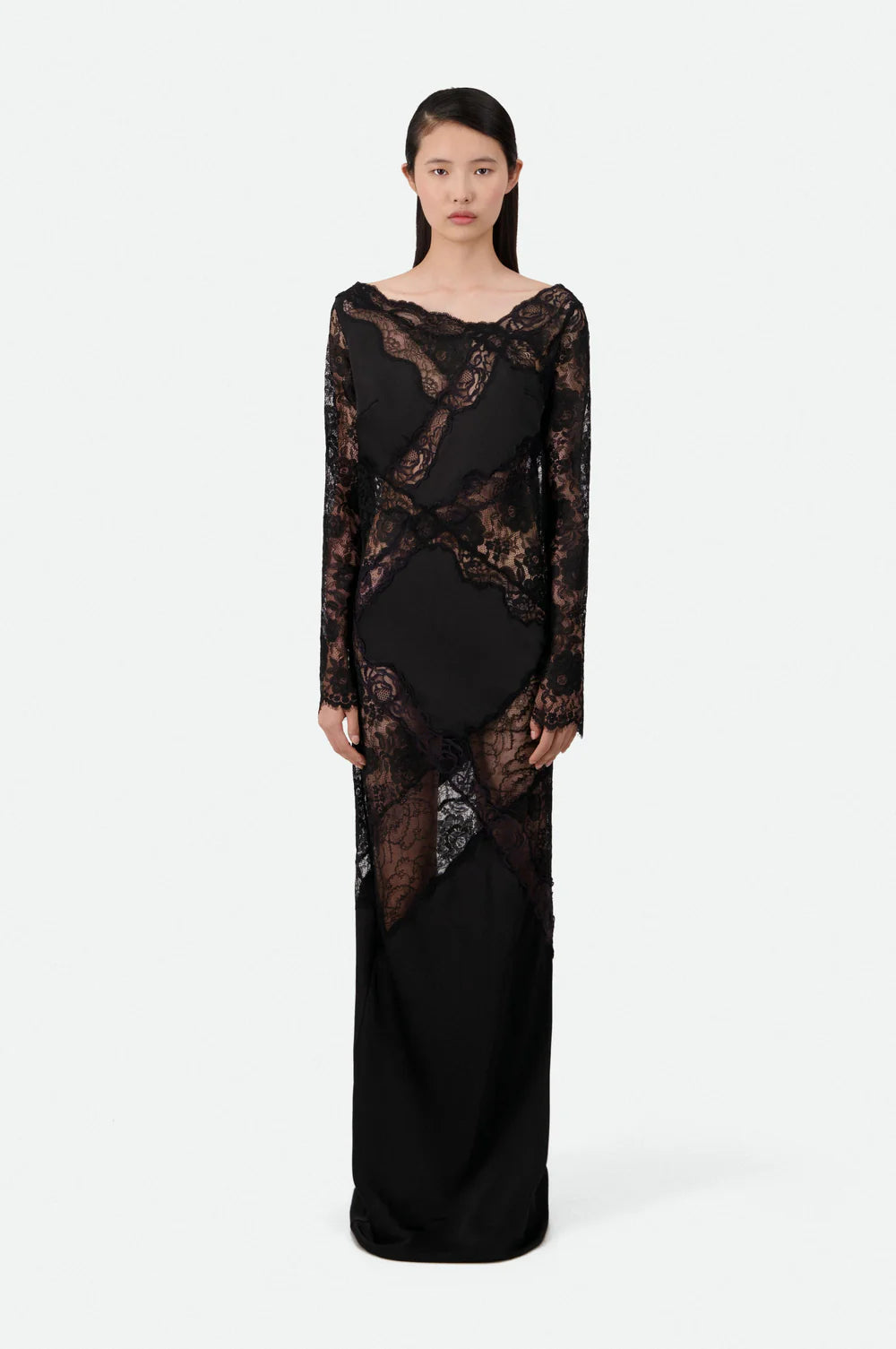LACE INLAY MAXI DRESS