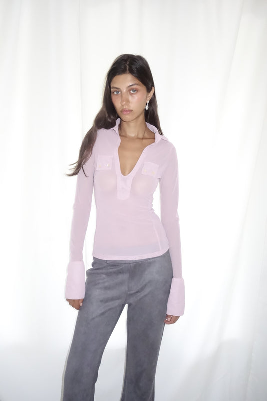 Silvia Polo Top Blush