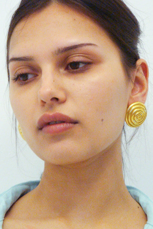 Swirl Earrings Gold