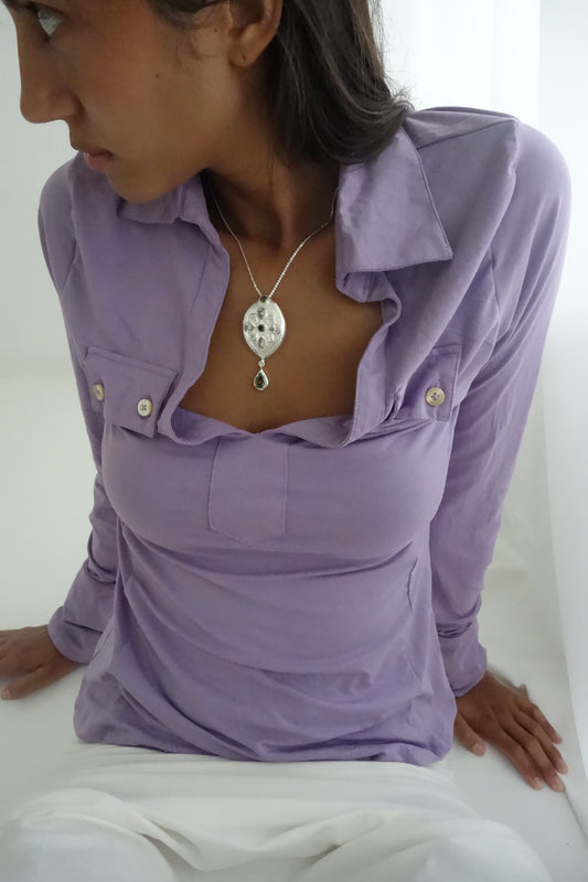 Silvia Polo Top Purple