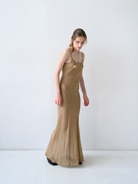 Item 26-0021 / Susy Slip Dress I (Beige)