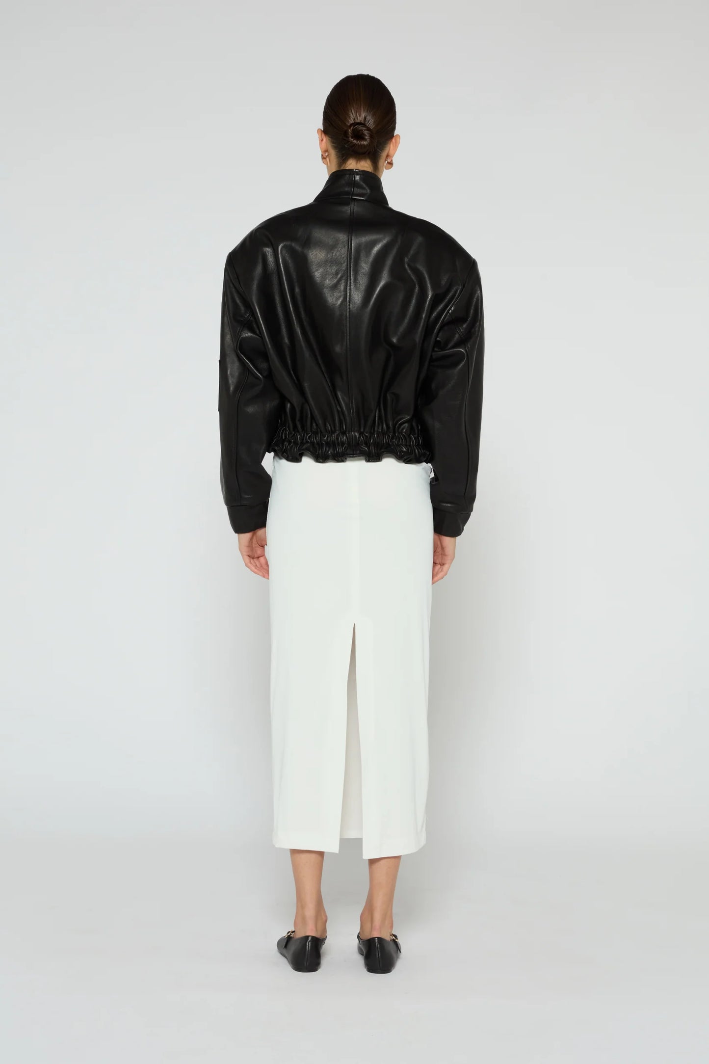 FRANKIE LEATHER BOMBER