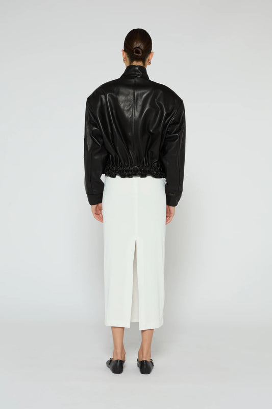 FRANKIE LEATHER BOMBER