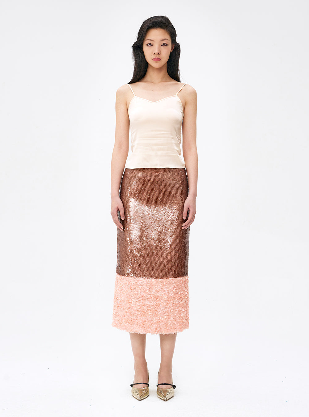 Dahlia Duo Sequins Midi Skirt