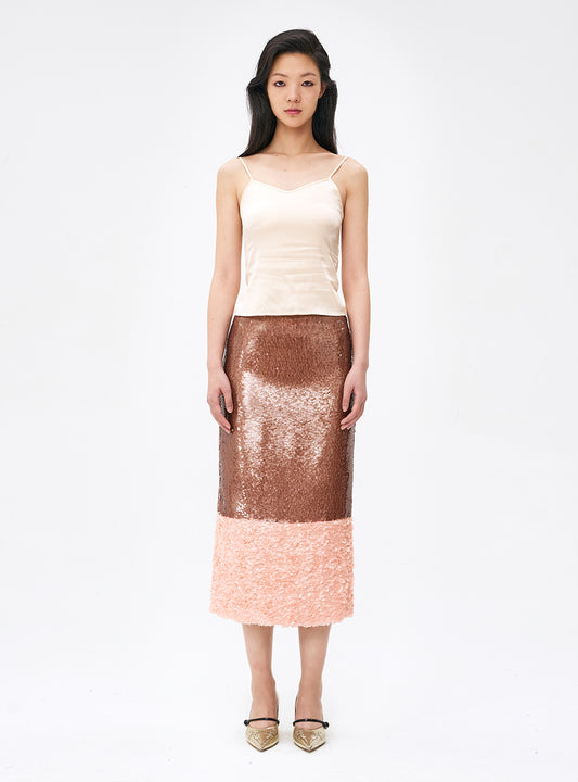Dahlia Duo Sequins Midi Skirt
