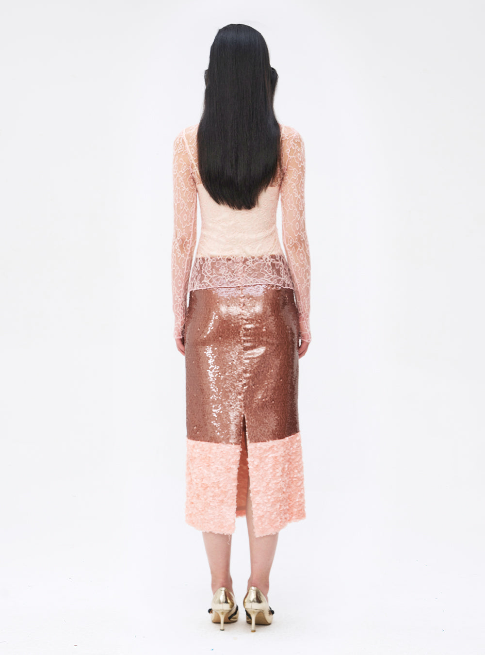 Dahlia Duo Sequins Midi Skirt