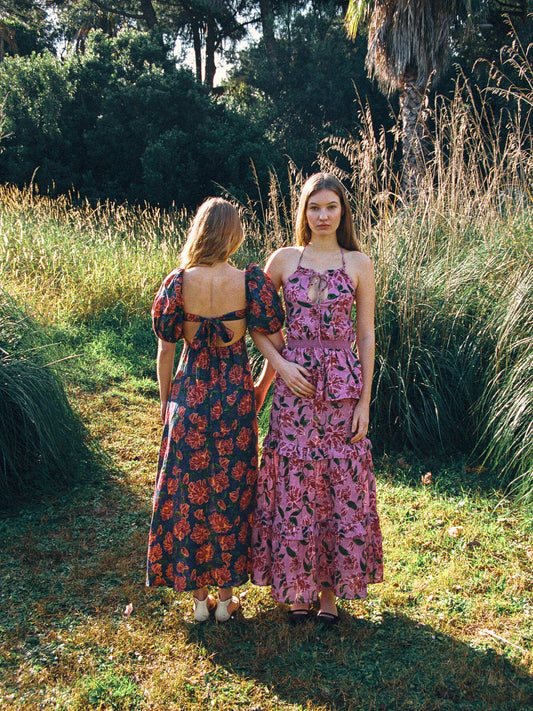 Dualia Lilac Floral Print Skirt falda