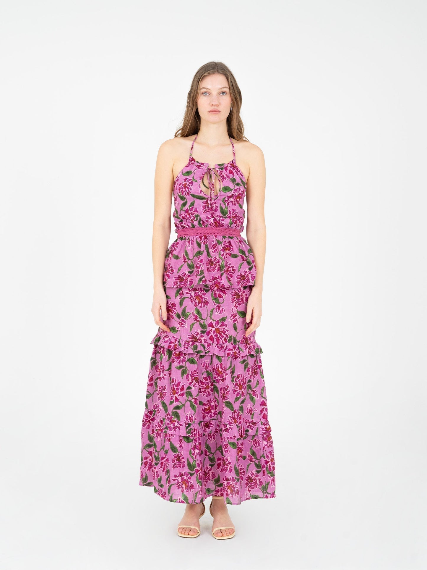 Dualia Lilac Floral Print Top falda