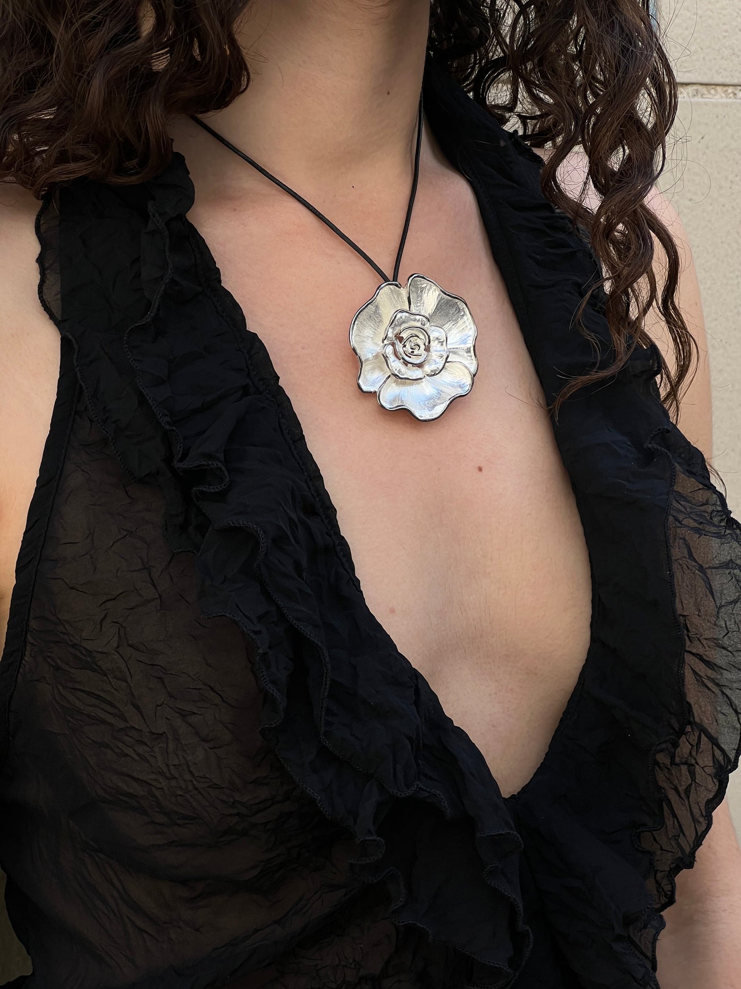 Flor Necklace Silver