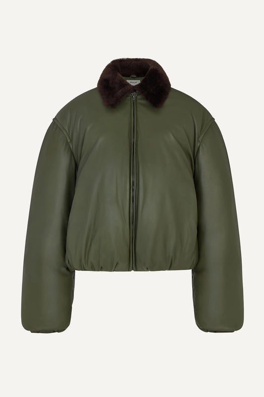 PHILLY LEATHER PUFFER