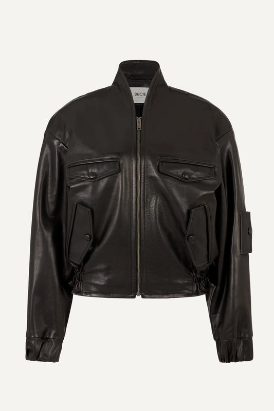 FRANKIE LEATHER BOMBER