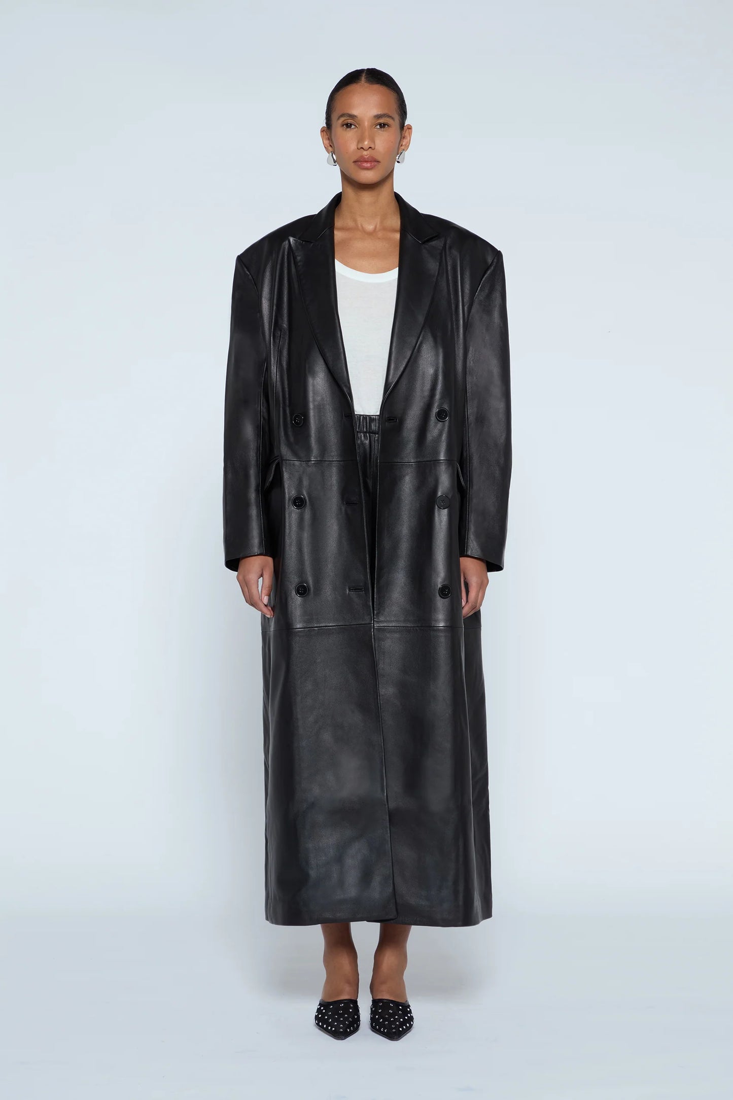 AGGIE LEATHER COAT