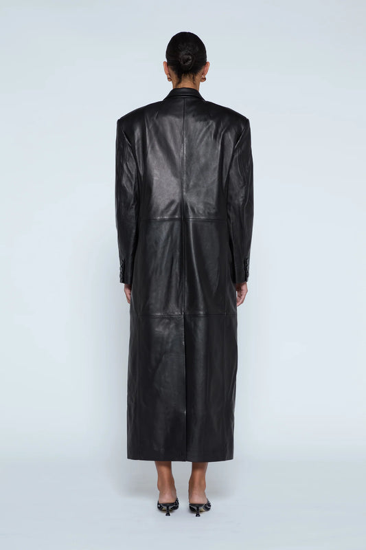 AGGIE LEATHER COAT