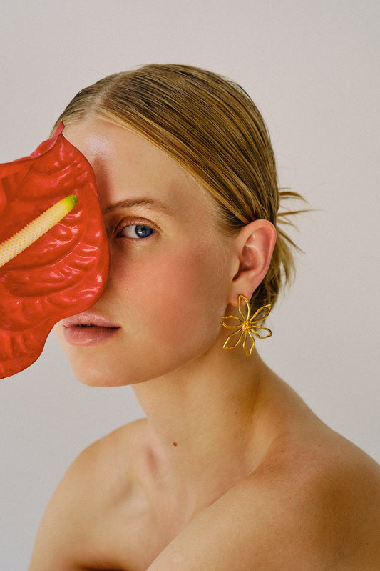 Gumamela Earrings Gold
