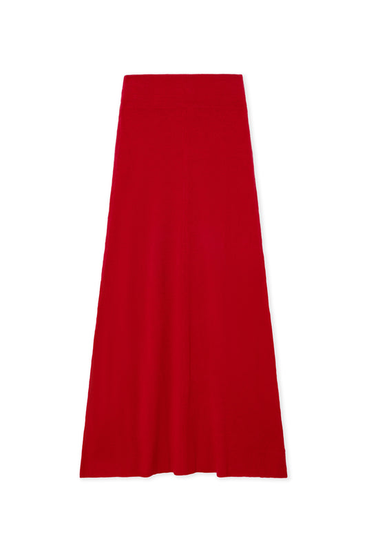 Allegra Long Skirt Red
