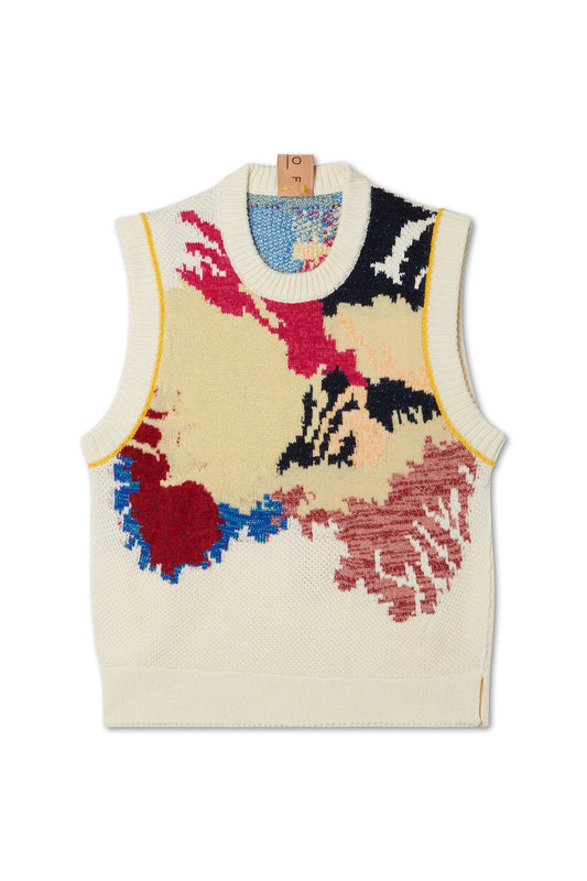 “What a messy surprise!” reversible cotton vest