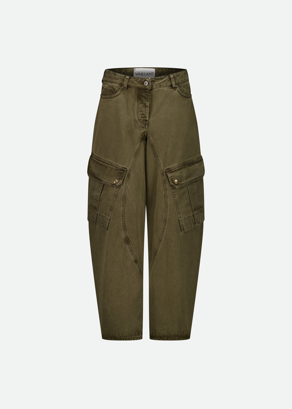 DENIM KHAKI CARGO PANTS - 2 LEFT
