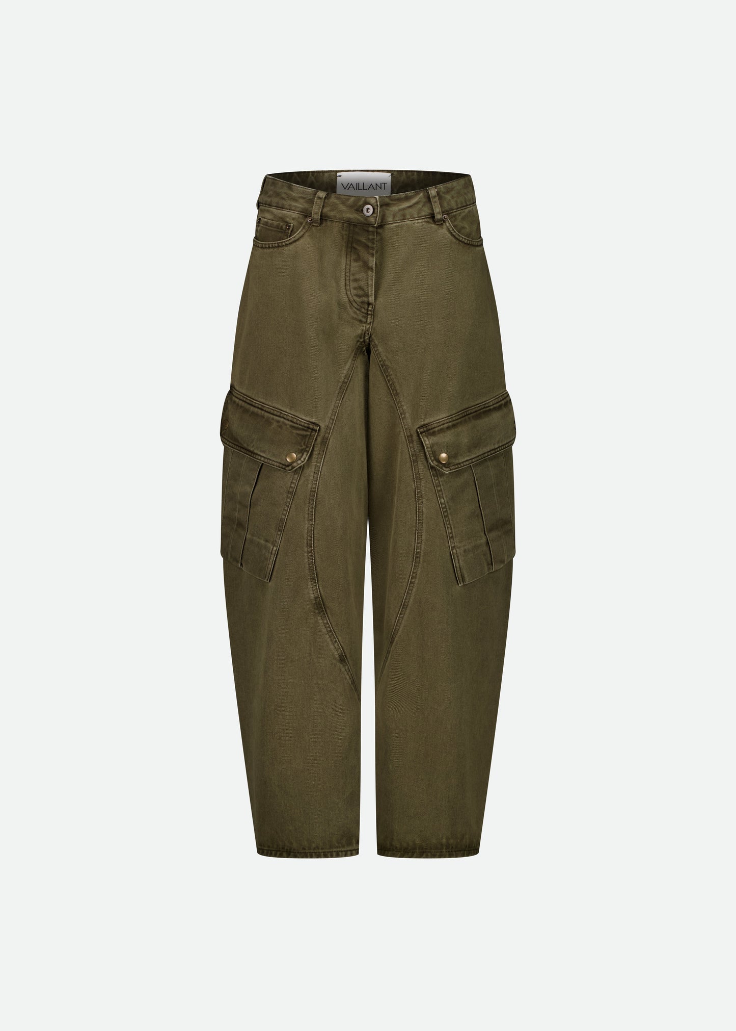 DENIM KHAKI CARGO PANTS - 2 LEFT