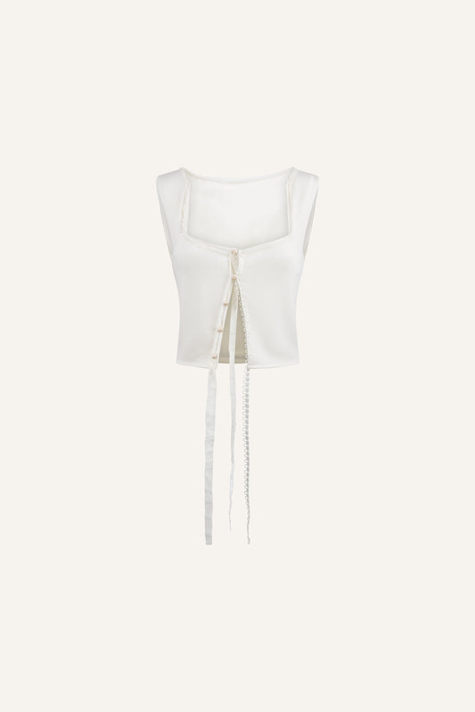 Faye top in ivory