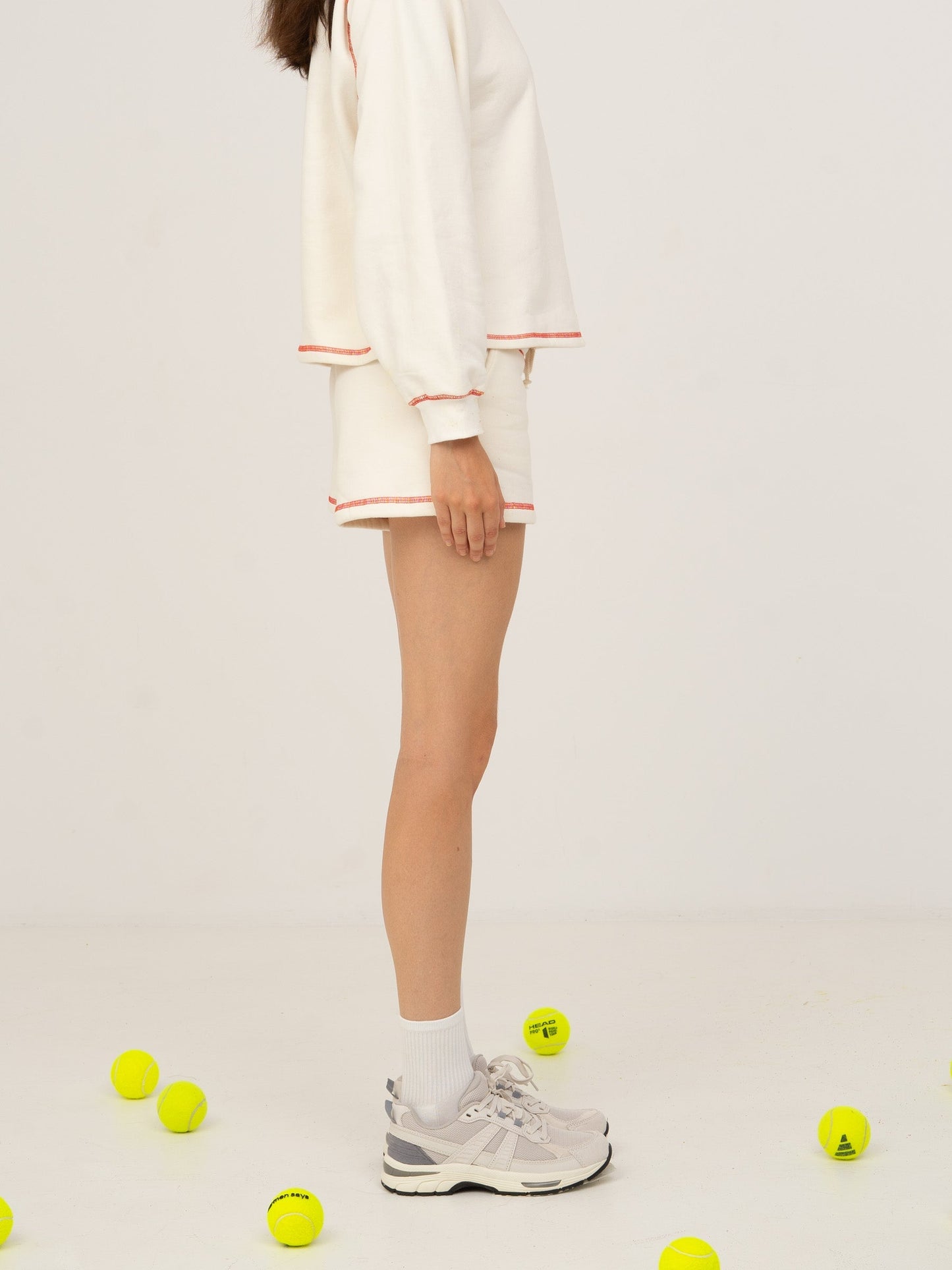 Form White Jersey Sweat Shorts pantalones