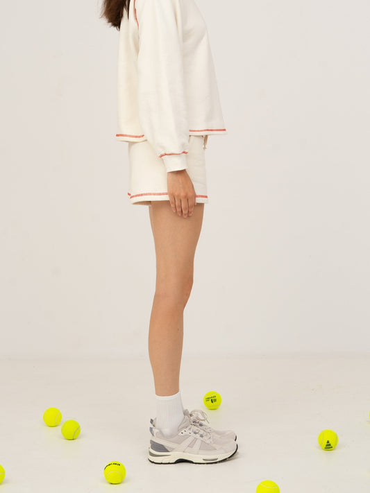 Form White Jersey Sweat Shorts pantalones