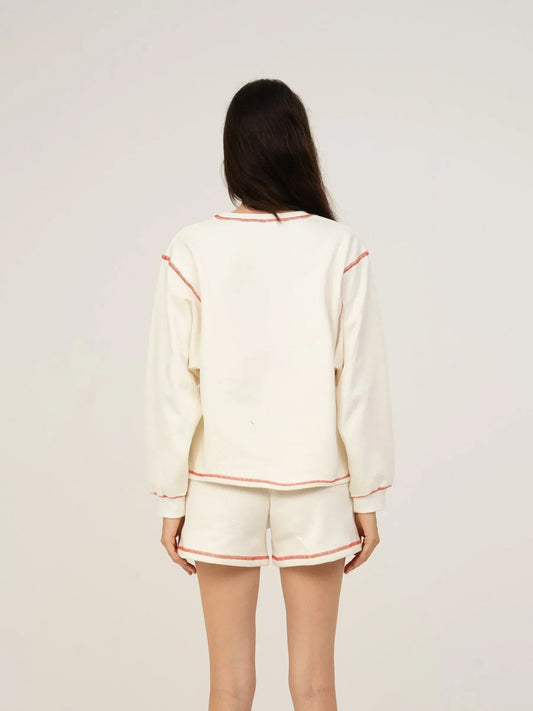 Form White Jersey Sweatshirt chaqueta
