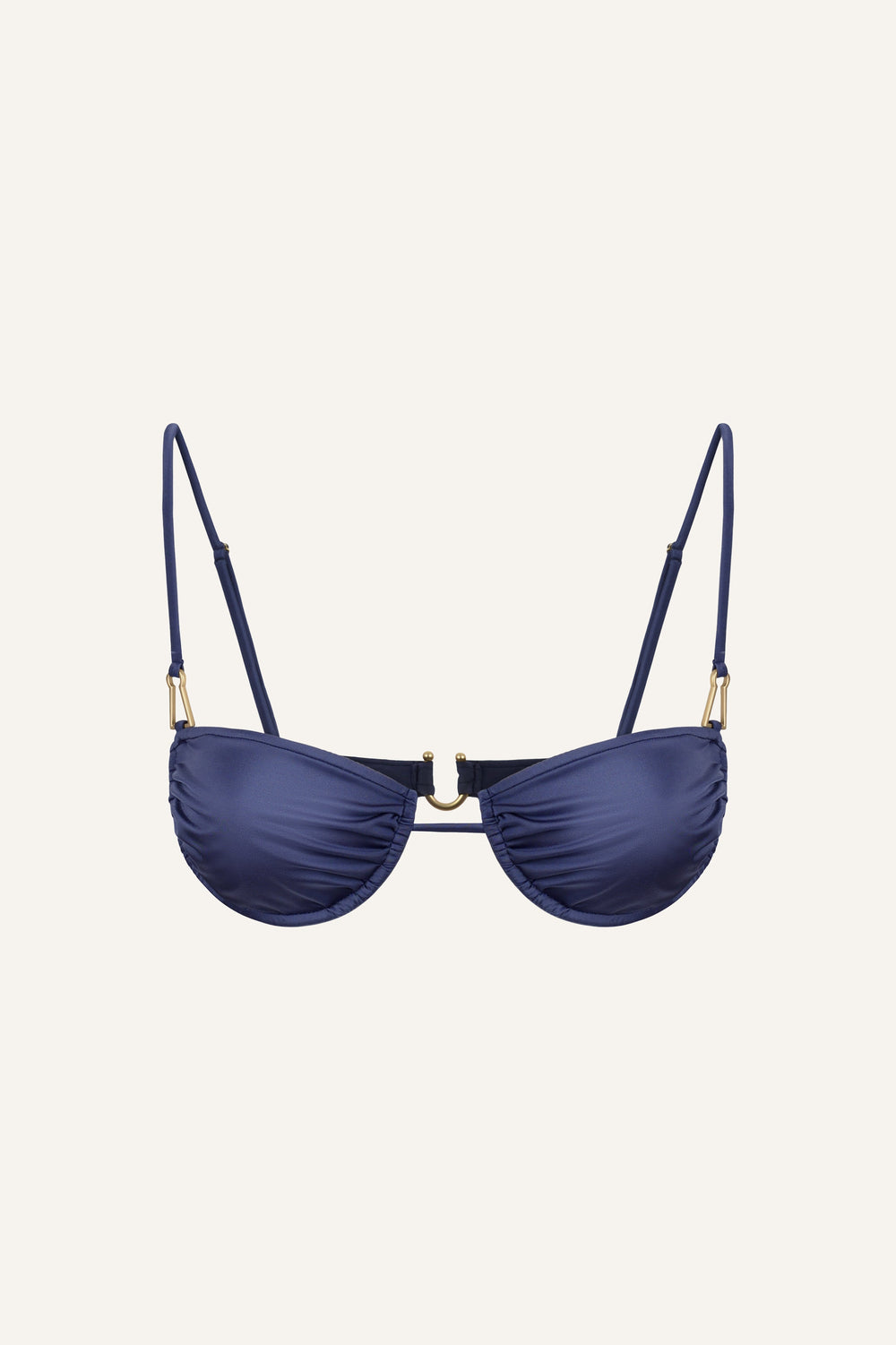 Gala bikini top in charcoal