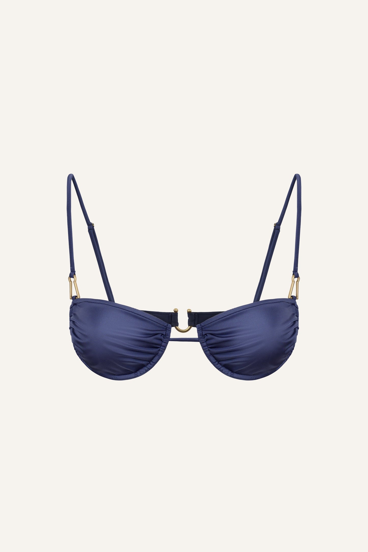 Gala bikini top in charcoal