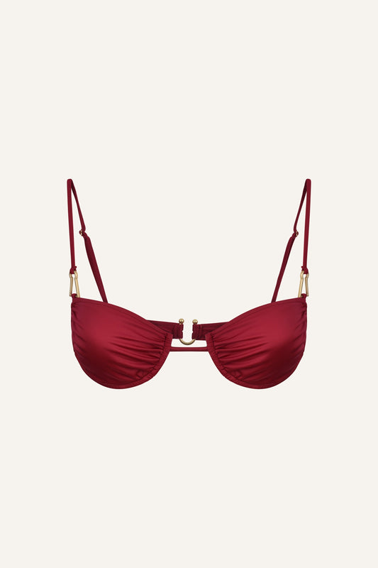 Gala bikini top in cherry