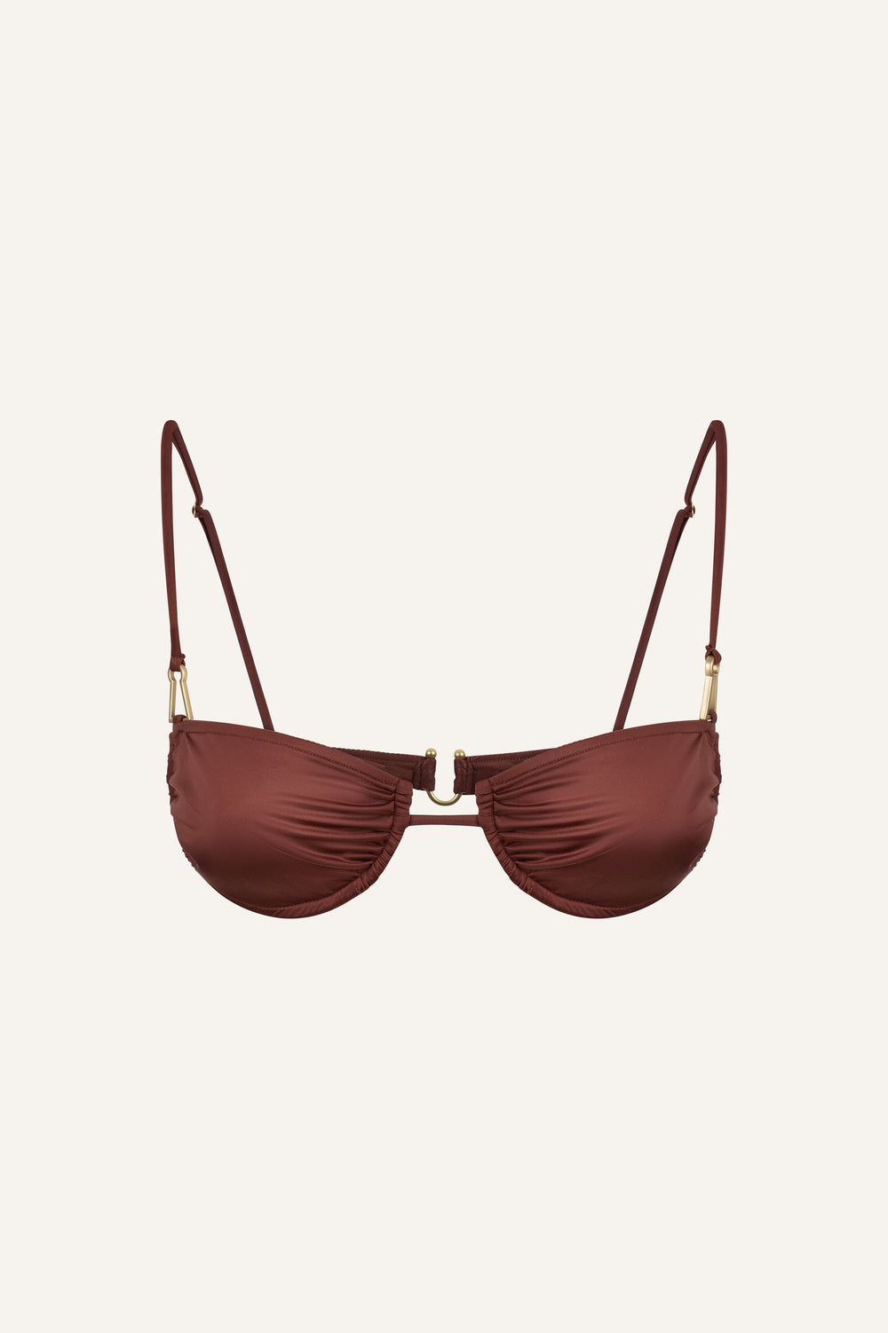 Gala bikini top in chestnut